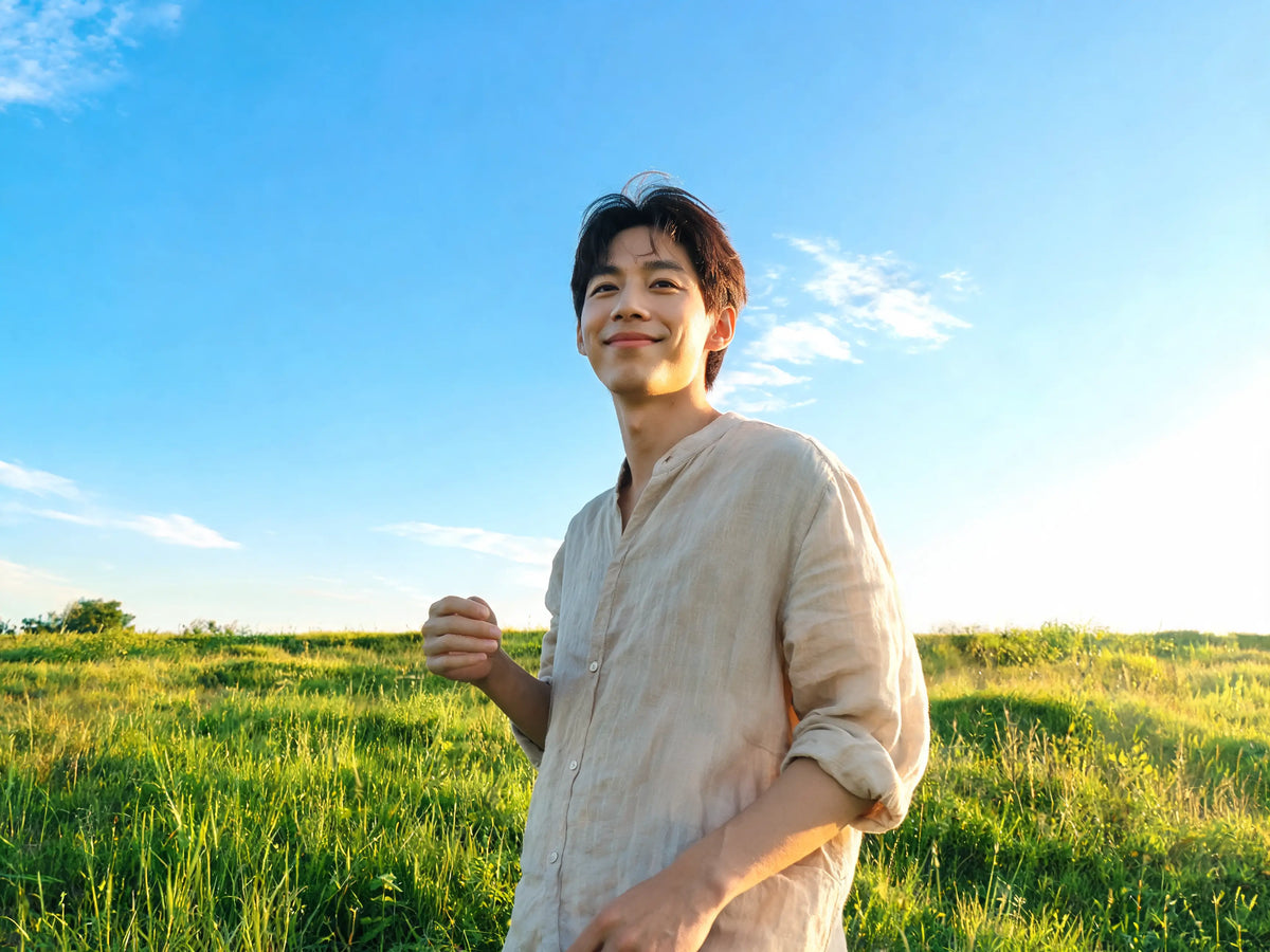 Person enjoying sunshine, vitamin D lifestyle scene