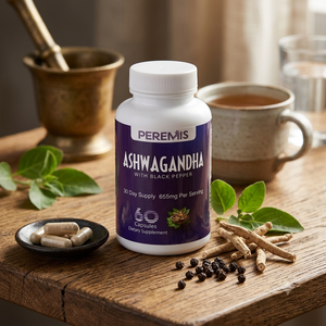 Organic Ashwagandha with Black Pepper, 60 Capsules view 4