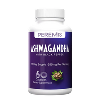 Organic Ashwagandha with Black Pepper, 60 Capsules