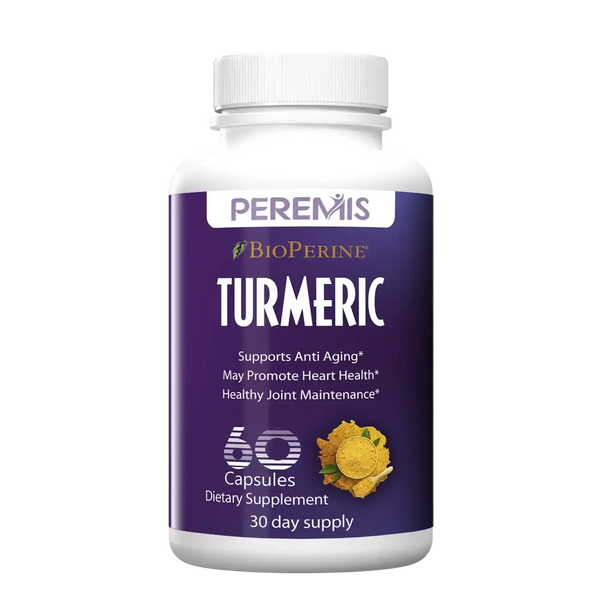 Turmeric with BioPerine Capsules by Peremis - Joint and Mobility Support Supplement